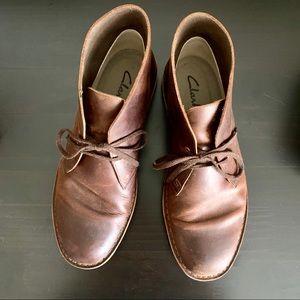 Men’s Clarks Leather Desert Boots
